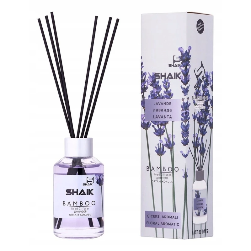 Освежитель воздуха Shaik Home Bamboo Reed Diffuser Lavanda, 115 мл Освежитель воздуха Shaik Home Bamboo Reed Diffuser Lavanda, 115 мл