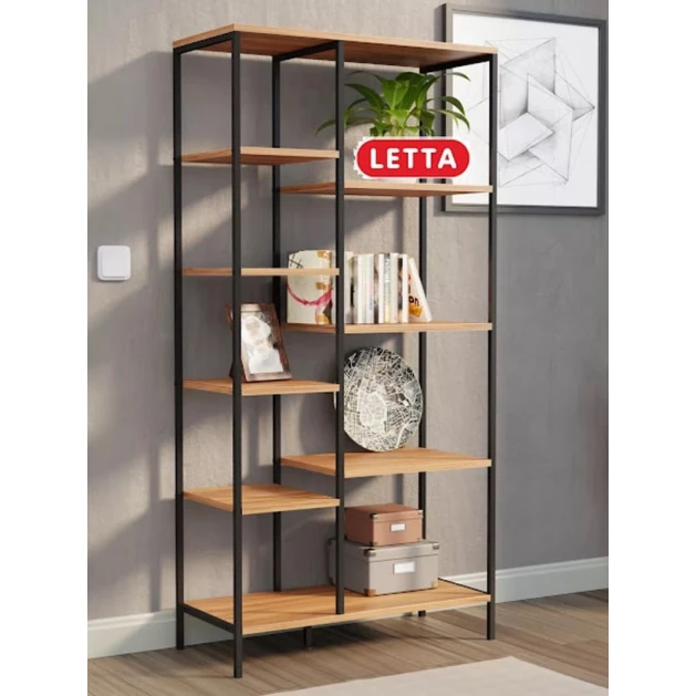 Стеллаж Marina 3563_LetSpringCSStelBVot, ЛДСП-Loft, 152x34x75 см, коричневый Стеллаж Marina 3563_LetSpringCSStelBVot, ЛДСП-Loft, 152x34x75 см, коричневый