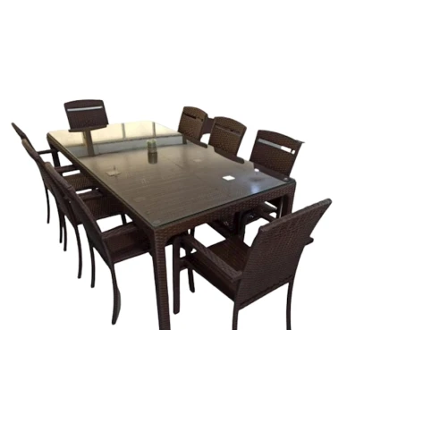 Комплект садовой мебели Zili Rattan Çin, на 8 человек, коричневый Комплект садовой мебели Zili Rattan Çin, на 8 человек, коричневый