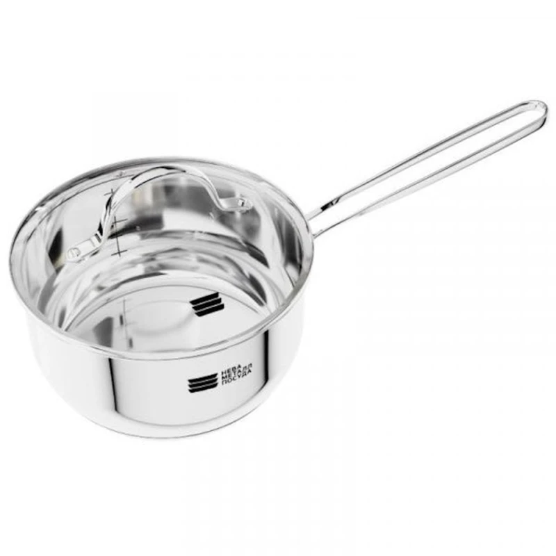 Ковш Нева Металл Presto круглый, нержавеющая сталь, с мерной шкалой, со стеклянной крышкой, 1.5 л, 17 см Ковш Нева Металл Presto круглый, нержавеющая сталь, с мерной шкалой, со стеклянной крышкой, 1.5 л, 17 см