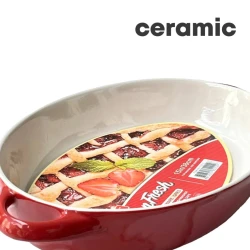 Форма для выпечки Danny Home, 38x22x6 см, керамика, красная Форма для выпечки Danny Home, 38x22x6 см, керамика, красная