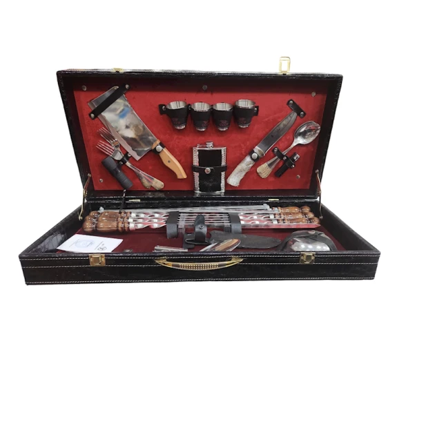 Набор для барбекю Kizlyar AllB007 нержавеющая сталь/дерево, 30 шт Набор для барбекю Kizlyar AllB007 нержавеющая сталь/дерево, 30 шт