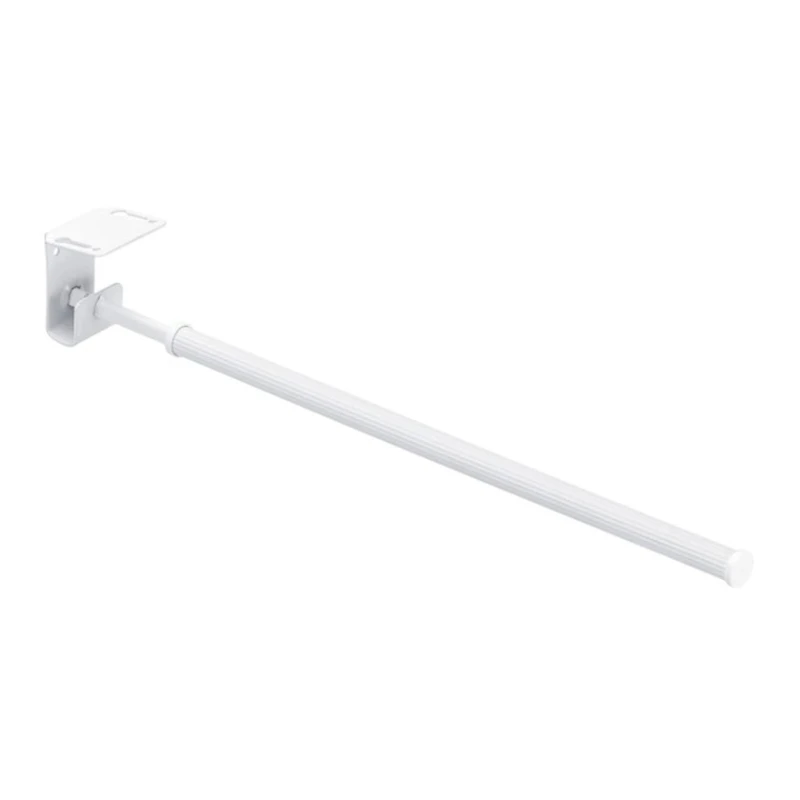 Держатель для полотенец Wenko, 6x7x43-77 см, металл/пластик, одинарный, белый Держатель для полотенец Wenko, 6x7x43-77 см, металл/пластик, одинарный, белый