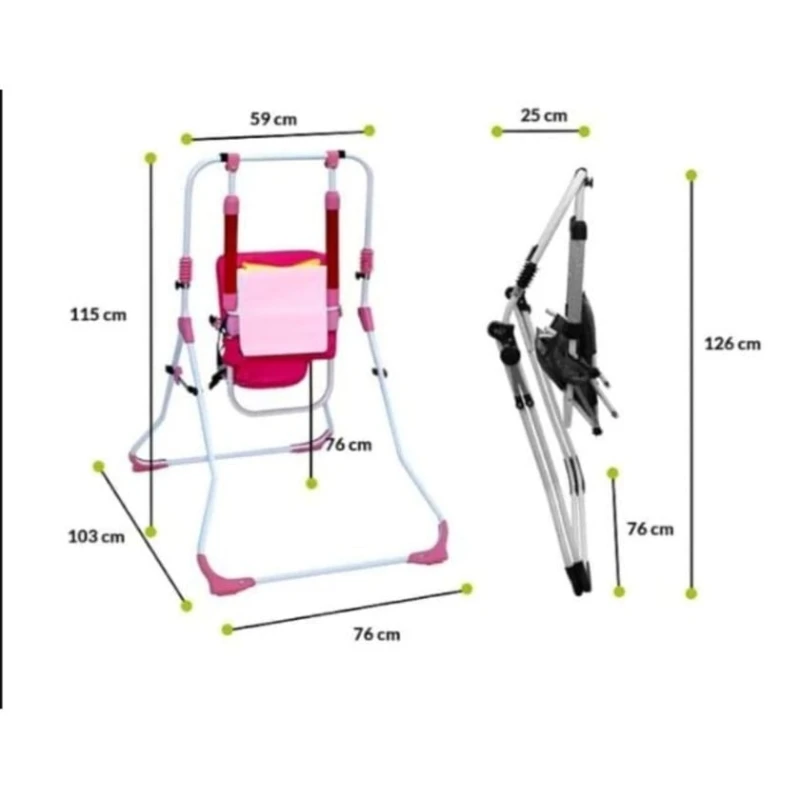 Детские качели azr2241, розовые/белые, 1-5 лет