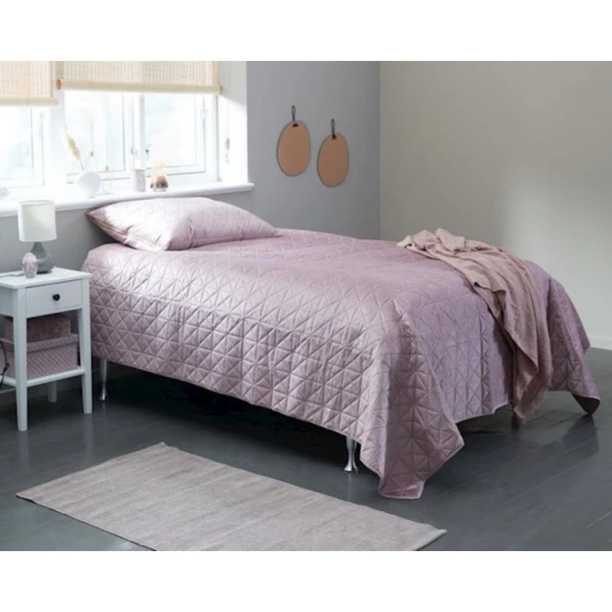 Bel altı yastıq JYSK Engblomme 60x90 sm, velür, polyester, çəhrayı Bel altı yastıq JYSK Engblomme 60x90 sm, velür, polyester, çəhrayı