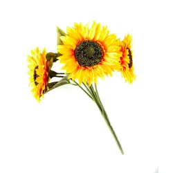 Искусственный цветок Hom-me 102916 Подсолнух, 52 см, желтый
