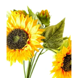 Искусственный цветок Hom-me 102916 Подсолнух, 52 см, желтый