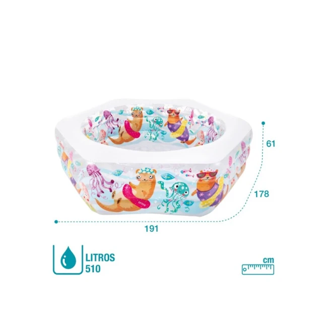 Детский бассейн İntex H56493, разноцветный, 191x178x61 см, 510 л
