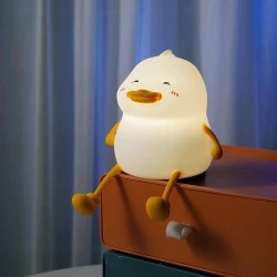 Детский ночник Утенок vm026, силикон, белый, 15х12.2х10.5 см