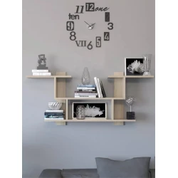 Настенная полка Art Mebel 192, ламинат, 55х126х20 см, бежевая Настенная полка Art Mebel 192, ламинат, 55х126х20 см, бежевая