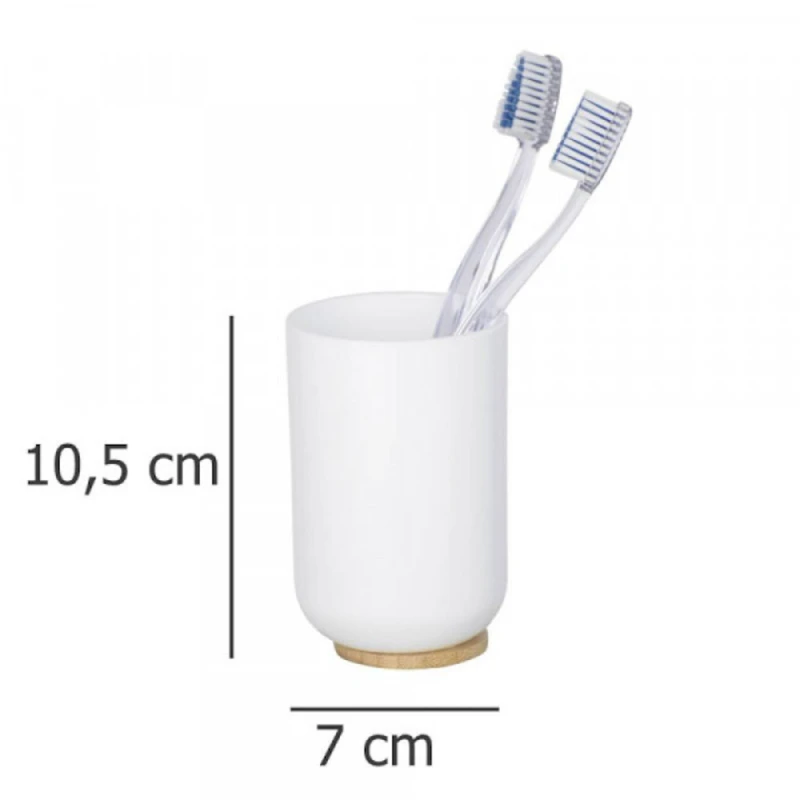Стакан для зубных щеток Wenko Posa, белый Стакан для зубных щеток Wenko Posa, белый