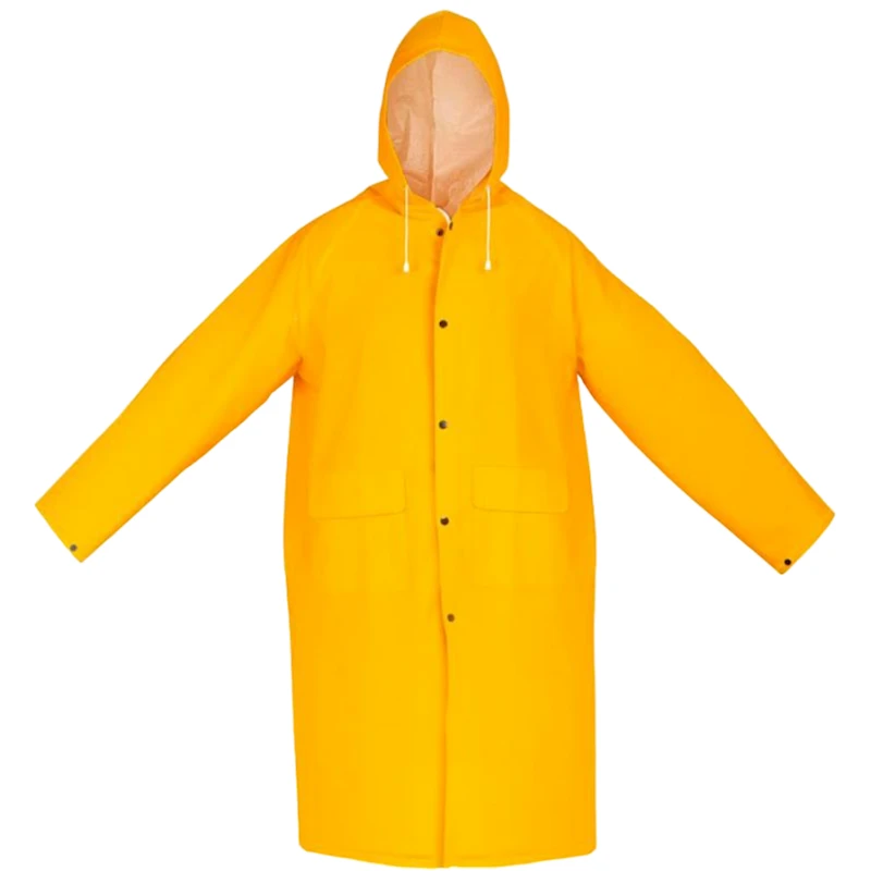 Плащ защитный Tolsen 45098, XL, полиэстер/PVC, желтый Плащ защитный Tolsen 45098, XL, полиэстер/PVC, желтый