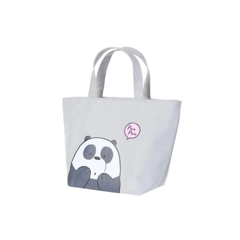 Сумка для ланч-бокса Miniso We Bare Bears, 27.5x19x17 см, серый Сумка для ланч-бокса Miniso We Bare Bears, 27.5x19x17 см, серый