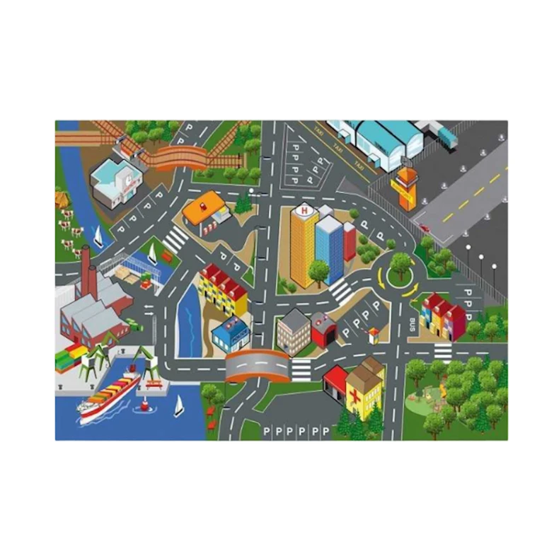 Игровой коврик Dickie Toys с машинкой и дорожными знаками, 100х140 см, 3+ года Игровой коврик Dickie Toys с машинкой и дорожными знаками, 100х140 см, 3+ года