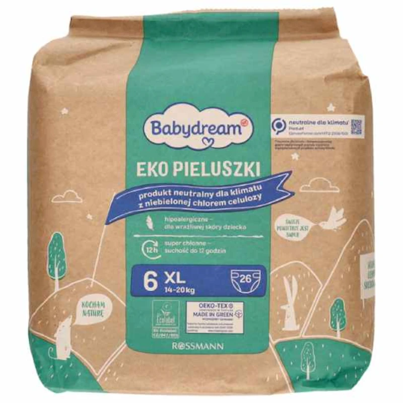 Детские подгузники Babydream 4872, размер 6(Junior Extra / XL), 14-20 кг, 26 шт