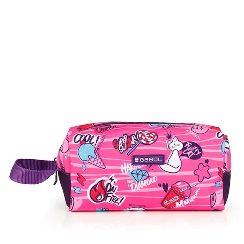 Пенал-косметичка Gabol 234139, розовый, 9х11х22 см