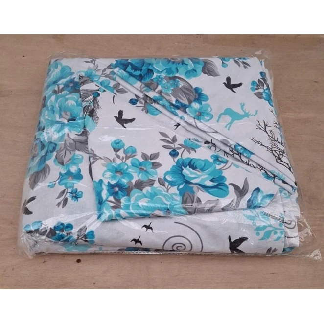 Комплект постельного белья MM Tekstil 223, пододеяльник 200x220 см, простыня 220x220 см, наволочки 2 шт x 50x70 см, двуспальный, хлопок, разноцветный