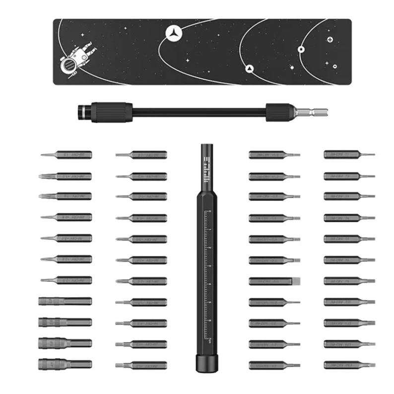 Набор бит с отверткой Jakemy JM-8180A 47 в 1-ом, черный