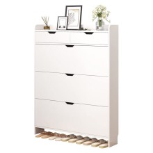 Ayaqqabı üçün tumba Art Mebel 35, laminat, ağ, 110х70х30 sm