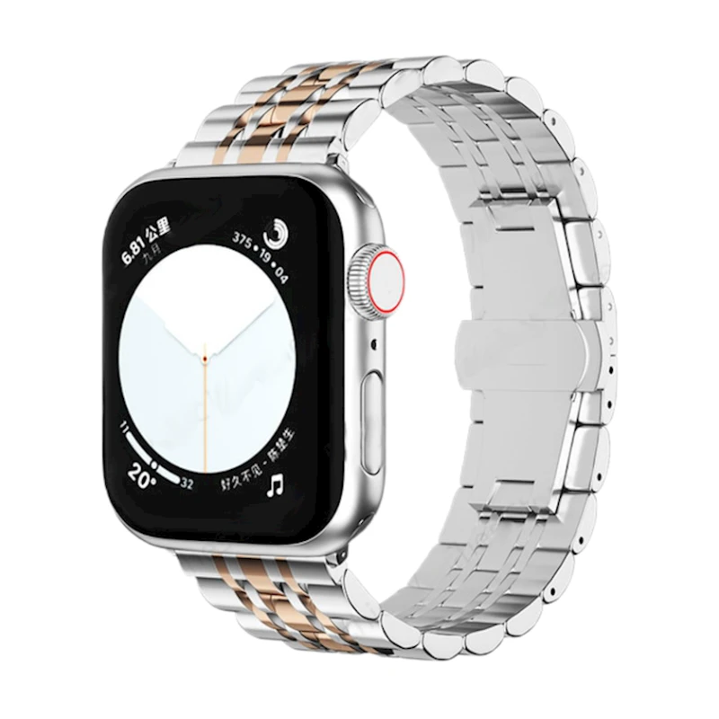 Ремешок Greatcase SW224 для Apple Watch Silver Rose Gold