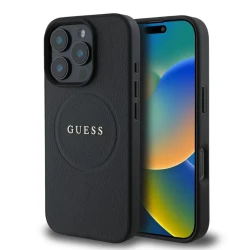 Чехол Guess 4G Grained MagSafe для Apple iPhone 16 Pro Max Black - 3666339303532