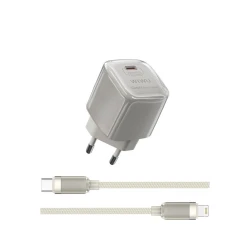 Сетевое зарядное устройство Wiwu Jello 20W GaN Charger Sets Wi-U016 C-L, EU Plug