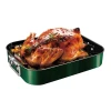 Сковородка-жаровня Berlinger Haus Emerald Collection BH-7847, 41.5x32x7.7 см, углеродистая сталь, антипригарное титановое покрытие, зеленая