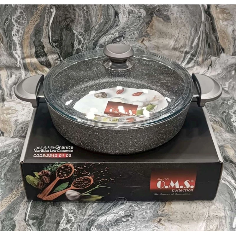 Сотейник Oms SHA-00002553, гранит, серый, 34 см Сотейник Oms SHA-00002553, гранит, серый, 34 см