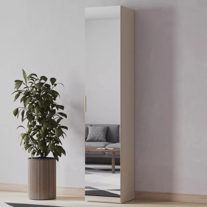 Шкаф Art Mebel 15, 210x40x45 см, ламинат, кремовый Шкаф Art Mebel 15, 210x40x45 см, ламинат, кремовый