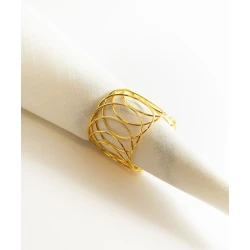 Кольцо для салфеток Hom-me 102986, цинк, радиус 6 см, золотистое Кольцо для салфеток Hom-me 102986, цинк, радиус 6 см, золотистое