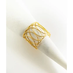 Кольцо для салфеток Hom-me 102986, цинк, радиус 6 см, золотистое Кольцо для салфеток Hom-me 102986, цинк, радиус 6 см, золотистое