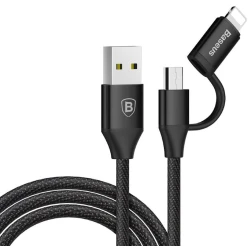 Kabel USB Baseus USB Cable to Lightning+microUSB Yiven 1 m Black (CAMLYW-01)