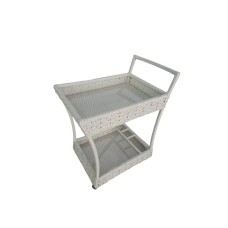 Bağ üçün stol Zili Rattan 55x76x85 sm, ağ