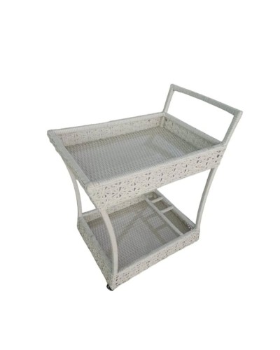Bağ üçün stol Zili Rattan 55x76x85 sm, ağ