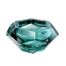 Dekorativ qab Eichholtz Las Hayas, 20x9.5 sm, büllur, firuzəyi