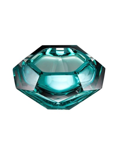 Dekorativ qab Eichholtz Las Hayas, 20x9.5 sm, büllur, firuzəyi