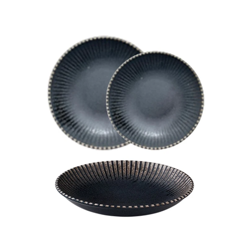 Тарелка глубокая ID-Fine Reckless Valle, фарфор, серая, 1140 мл, 25 см