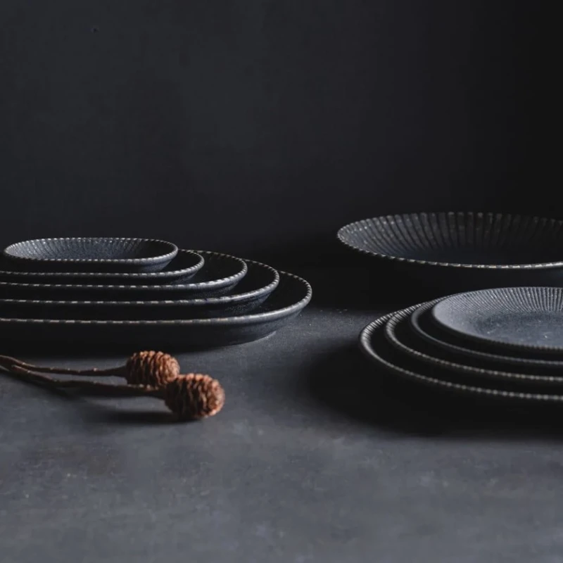 Тарелка глубокая ID-Fine Reckless Valle, фарфор, серая, 1140 мл, 25 см