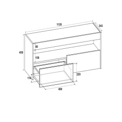 Тумба под ТВ 3563_LETNEWHatZCDaA, ЛДСП, разноцветная, 45x34.3x112 см Тумба под ТВ 3563_LETNEWHatZCDaA, ЛДСП, разноцветная, 45x34.3x112 см