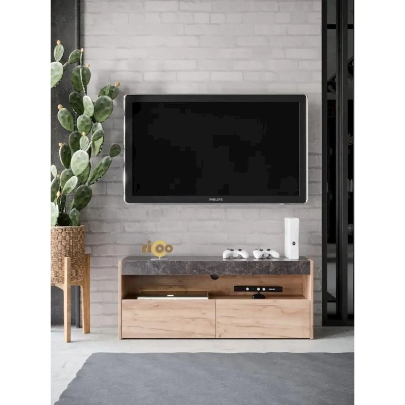 Тумба под ТВ 3563_LETNEWHatZCDaA, ЛДСП, разноцветная, 45x34.3x112 см Тумба под ТВ 3563_LETNEWHatZCDaA, ЛДСП, разноцветная, 45x34.3x112 см