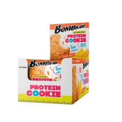 Протеиновое печенье Bombbar Апельсин-имбирь, низкокалорийное, 12x40 г