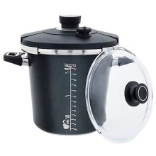 Sürətli bişirici Leggno, alüminium, qara, 24 sm, 5.5 l