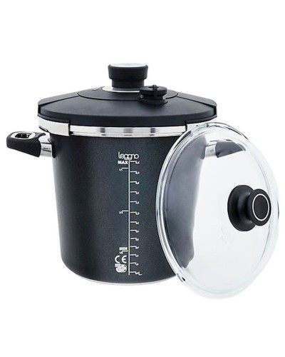Sürətli bişirici Leggno, alüminium, qara, 24 sm, 5.5 l