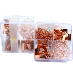 Канцелярский набор ассорти, прозрачный/золотистый Канцелярский набор ассорти, прозрачный/золотистый