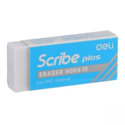 Ластик Deli Scribe Plus H00410, ПВХ, 60x24x12 мм