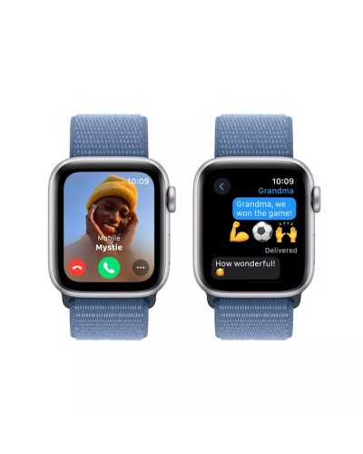 Ağıllı saat Apple Watch SE 2 2023 44mm Silver Case with Winter Blue Sport Loop (MREF3LL/A)