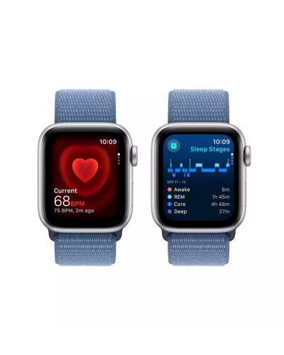Ağıllı saat Apple Watch SE 2 2023 44mm Silver Case with Winter Blue Sport Loop (MREF3LL/A)