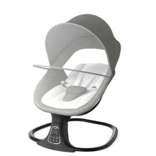 Uşaq yelləncəyi Kidilo, elektrik, daşınan, körpələr üçün, uzaqdan idarəetmə, Bluetooth, sinxronizasiya funksiyası, 3 yellənmə sürəti, musiqi dinamikli, 5 nöqtəli, boz - Kidilo SG415-007 серая