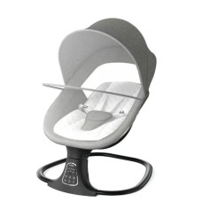 Uşaq yelləncəyi Kidilo, elektrik, daşınan, körpələr üçün, uzaqdan idarəetmə, Bluetooth, sinxronizasiya funksiyası, 3 yellənmə sürəti, musiqi dinamikli, 5 nöqtəli, boz - Kidilo SG415-007 серая