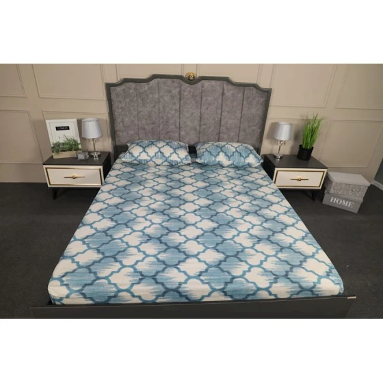 Комплект постельного белья Moon Star SHA-0000977, простыня 180x200 см, наволочка 50х70 см (2 шт), двуспальный, хлопок, разноцветный Комплект постельного белья Moon Star SHA-0000977, простыня 180x200 см, наволочка 50х70 см (2 шт), двуспальный, хлопок, разноцветный